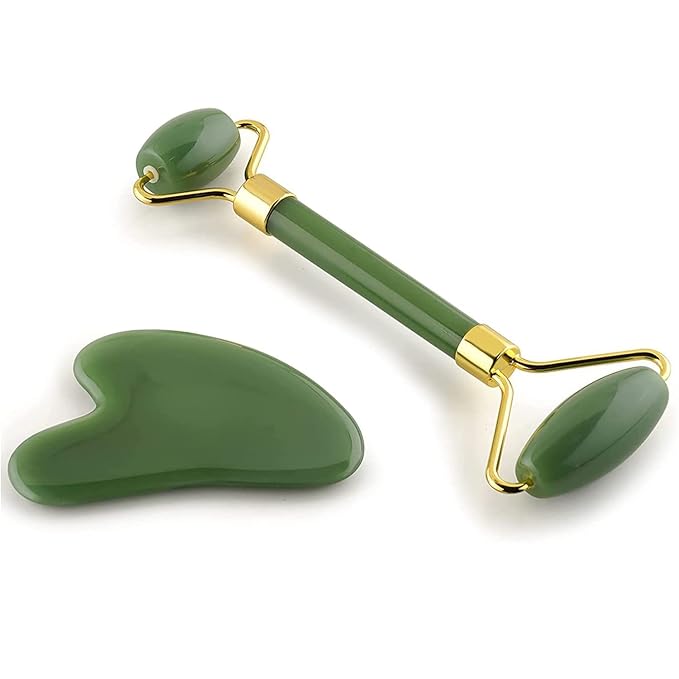 3-in-1 Facial Roller Set – Jade, Ice & Derma rollers