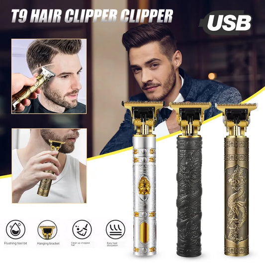 Vintage T9 Hair Trimmer for Men – Metal Body Clipper